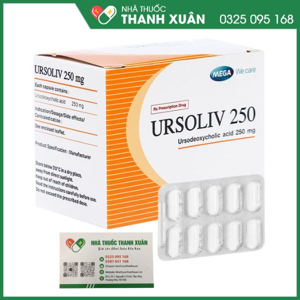 Viên nang Ursoliv 250mg điều trị sỏi mật, cải thiện chức năng gan